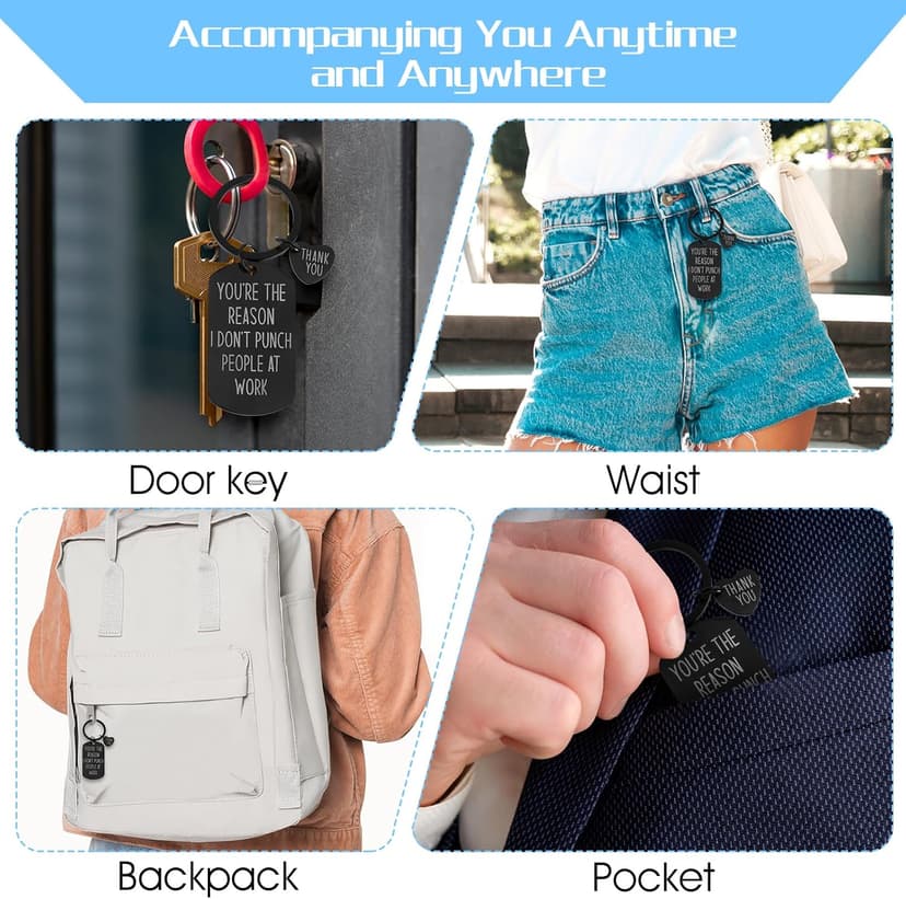 Ouligay Funny Coworker Gifts for Women Men, Gift for Best Friend, Friendship Keychain, Appreciation Gifts for Coworker Bestie Sister Teen Boy Men Retirement Farewell Going Away Gift(Black)