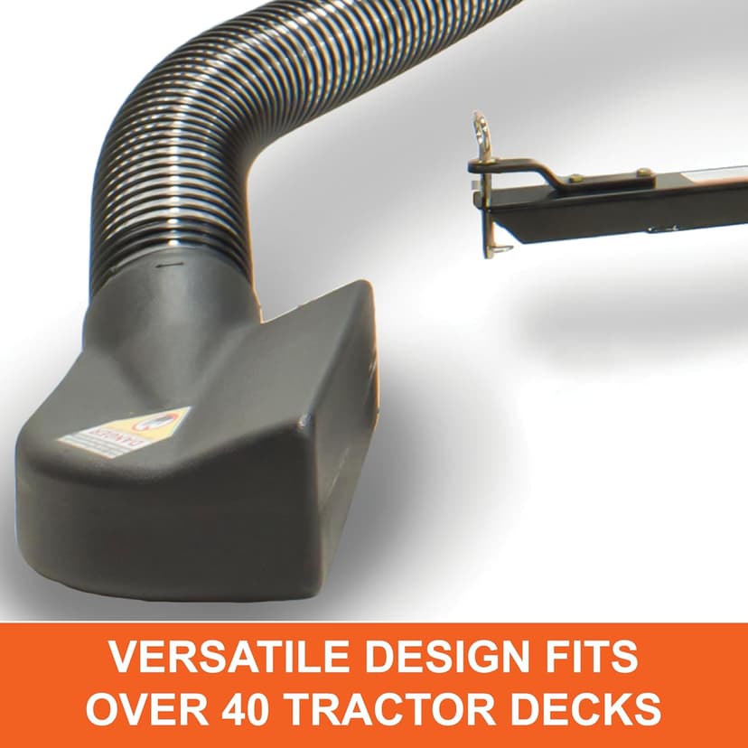 Agri-Fab 45-0631 Large Capacity 32 CU FT Hard Top Mow- N-Vac, Tow Behind Lawn Vacuum, Leaf Vacuum, Gas Powered, Easy Foot Pedal Dumping