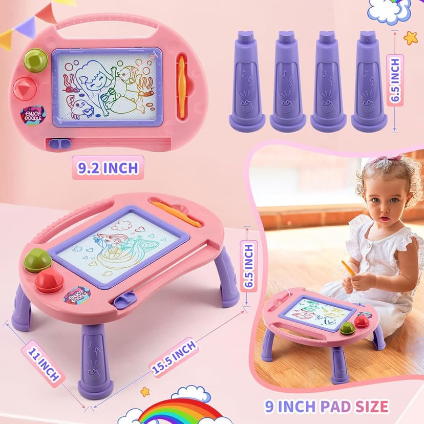 BABLOCVID Toddler Toys,Toys for 1-2 Year Old Girls,Magnetic Drawing Doodle Board for Kids Toy,Educational Learning Baby Toy for 18 Months 1 2 3 Year Old Girl Boy Birthday Easter Gifts,Arts and Crafts