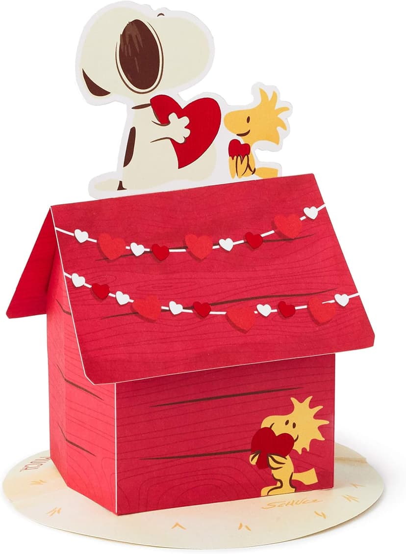 Hallmark Paper Wonder Peanuts Pop Up Valentines Day Card (Snoopy and Woodstock)