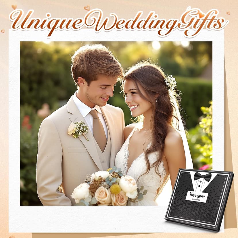 HAPPYPOP Wedding Gifts for Groom - Black Tuxedo Socks for Groom, I Do What She Says Engagement Socks