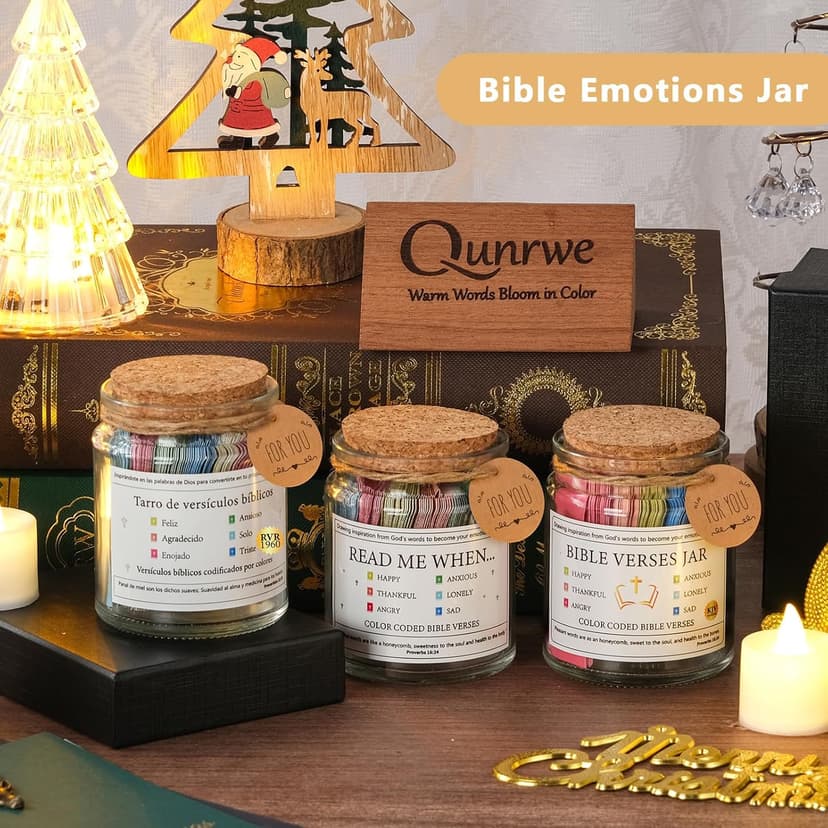 Bible Verse Jar,Scripture Prayer Cards Holy Read Me When Bible Verses Jar,Church Graduation Baptisms Confirmation Christian Gifts for Women Men Teen,Inspirational Birthday Gifts for Women Mom Friends