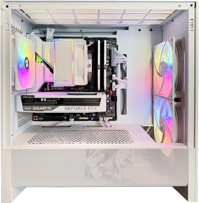 TWELF Onyx H3 Gaming PC – Core i5-13400F, RTX 5060 8GB, 16GB DDR4, 1TB NVMe SSD, WiFi 6, Windows 11 Pro – VR-Ready, White Gaming Tower + Mystery Gift Included