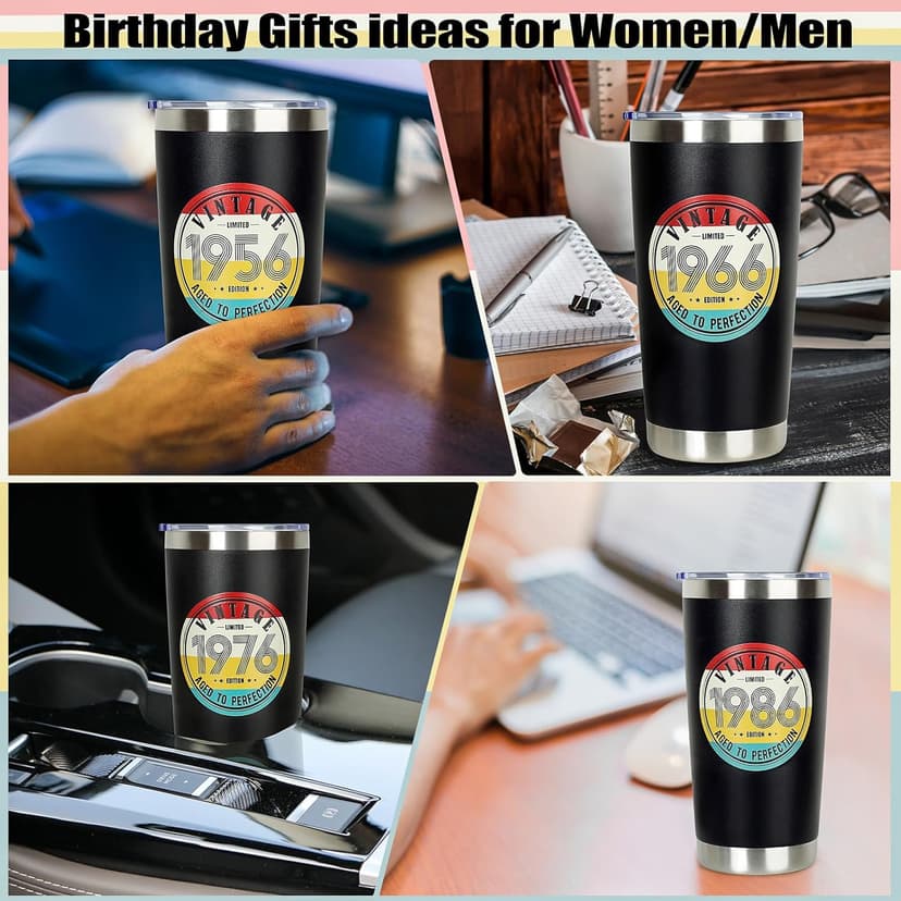 50th Birthday Gifts for Women Men - 1975 50th Birthday Decorations Gifts Ideas for Her Him - 50 Year Old Birthday Gift for Men Women Turning 50 Gift Ideas - 20oz Stainless Steel Tumbler