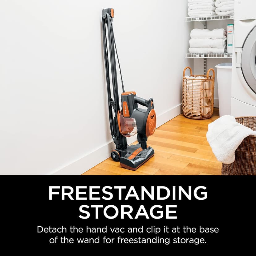 Shark Rocket Ultra-Light Corded Bagless Vacuum for Carpet and Hard Floor Cleaning with Swivel Steering (HV301), Gray/Orange