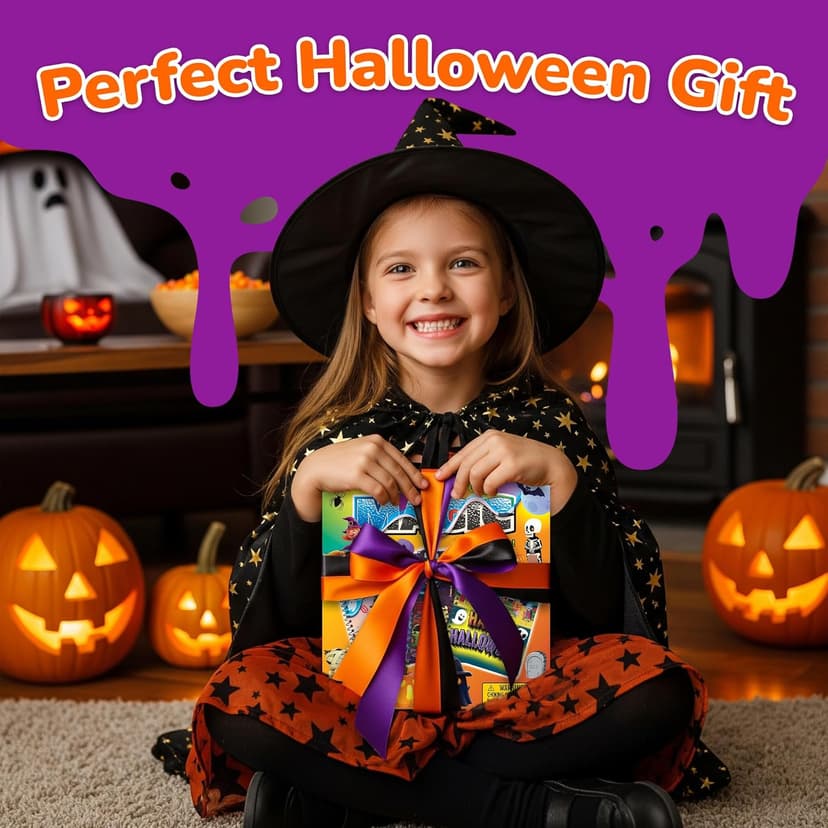Halloween Boo Basket Stuffers for Toddlers, 4 Pack Halloween Water Coloring Books for Kids, Halloween Activities for Kids, Halloween Crafts for Toddlers, Toddler Travel Essentials, Toddler Gift Toys