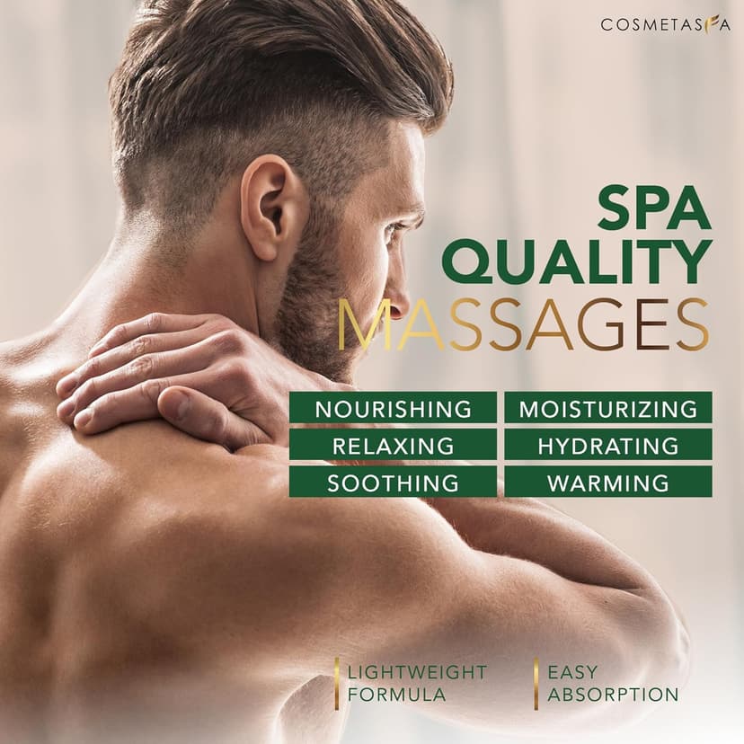 Cosmetasa Sore Muscle Massage Oil for Massage Therapy with Roller - All Natural, Cruelty-Free Massage Oils for Muscle Relaxing & Joint Comfort - Arnica Extract with Lavender & Chamomile Oil (8.8 oz)