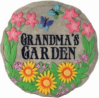 Spoontiques - Garden Décor - Grandma’s Garden Stepping Stone - Decorative Stone for Garden