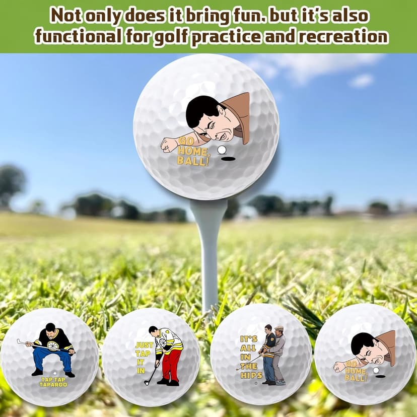 Artpreti 4 Pcs Funny Golf Balls for Birthday, Novelty Golfer Gift for Dad Coworkers Golfers Golf Lovers