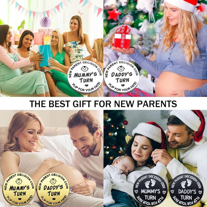 Funny Baby Gift New Parents Decision Gift,Pregnancy Gifts New Dad Mom Gifts,New Parents Gifts for Couples Halloween Thanksgiving for First Time to be Moms Dads Daddy Mummy Double Sided