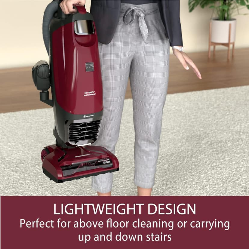 Kenmore BU3040 Intuition Bagged Upright Vacuum Lightweight Cleaner 2-Motor Power Suction with HEPA Filter, 3-in-1 Combination Tool, Handi-Mate for Carpet, Floor, Pet Hair, Red w/No Lift-up