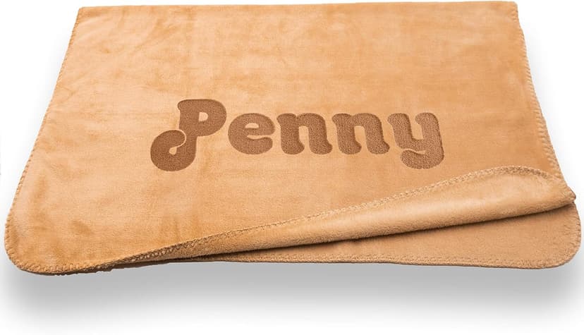 Custom Catch Personalized Dog Blanket - Gray or Beige - Large