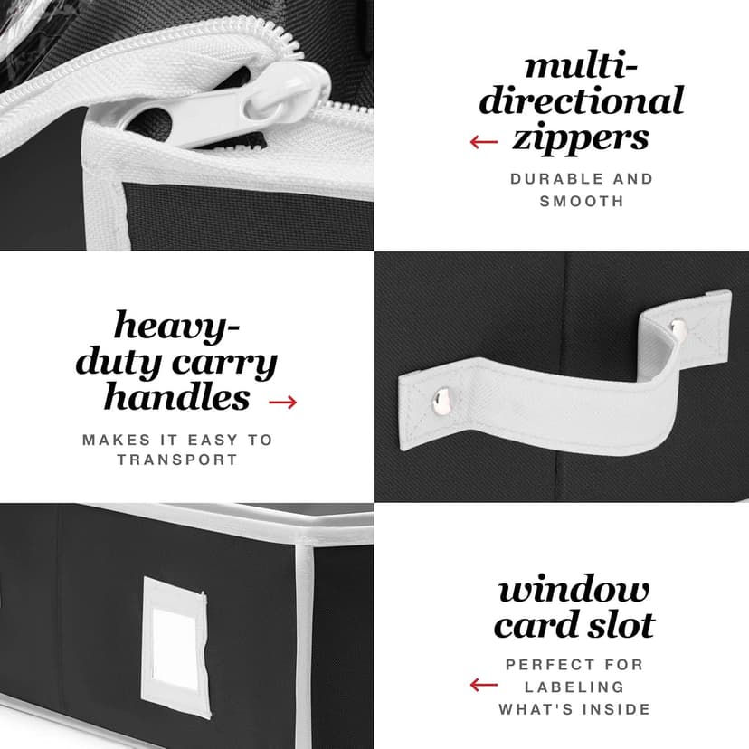 Wrapping Paper Organizer Storage for Christmas Gifts Wrapping Paper (6 Colors) Underbed Storage Container with Interior Pockets, Fits 24 Rolls