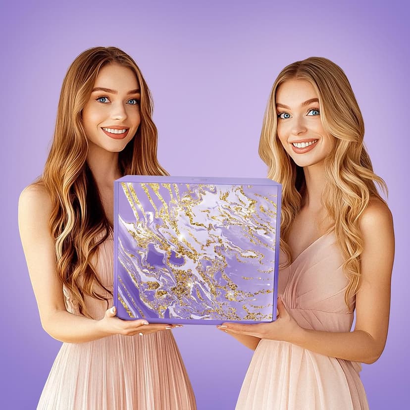 Birthday Gifts for Women, Thank You Gifts for Mom, Gifts for Wife, Girlfriend, Sister, Gift Set Idea for Her Christmas - Purple Gift Basket with 20 Oz Novelty Drinking Glasses