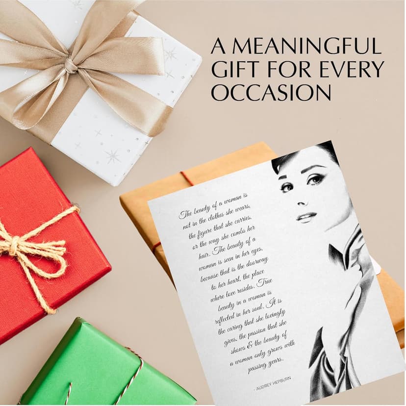 The Beauty of a Woman Wall Art Print – Famous Inspirational Quote Poster – Elegant Feminine Home Décor for Bedroom, Office, or Living Room – Meaningful Gift for Women, Mom, or Friend.11x14 Unframed