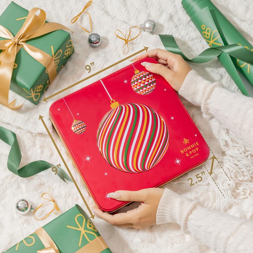 Christmas Chocolate Gift Basket– Holiday Ornament Gift Box with Assorted Christmas Candy – Holiday Food Gift Idea for Men, Women, Family, Corporate- Bonnie & Pop