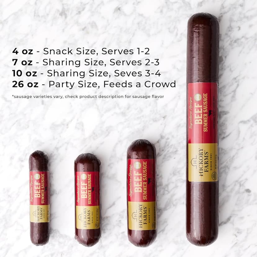 Hickory Farms Signature Beef Meat and Cheese Gift Basket (Medium) - Box Set | Charcuterie Board Food | Summer Sausage | Father's Day | Mother's Day | Easter | Christmas | Holiday | Housewarming | Gourmet | Sympathy | Care Package