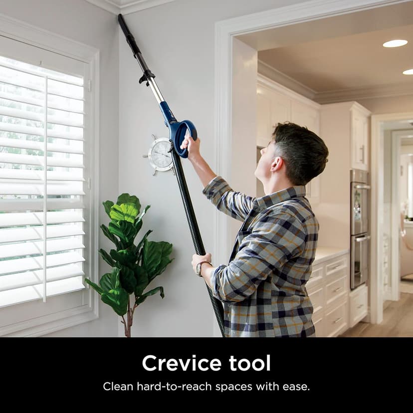 Shark NV151 Navigator Swivel Pro Complete Upright Vacuum with HEPA Filtration, Swivel Steering, Pet Power Brush, Crevice Tool & Upholstery Tool, for Pet Hair & Multi-Surface Cleaning, Navy