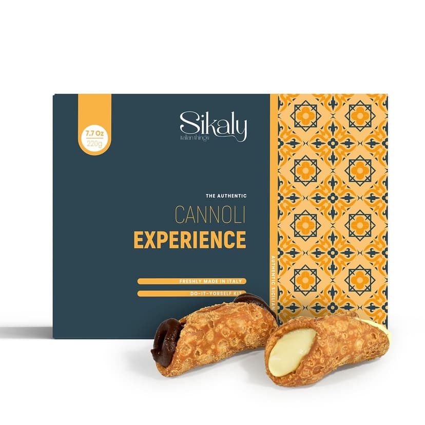 Cannoli, Gourmet Cookies. Biscotti DIY - Cannoli Experience, GIFT basket, Biscotti Italian Cookies, European Cookie, Prime Gifts for Christmas, for Friend, Women, Men or Grandma. CRAFT Your Sicilian Cannoli at Home!