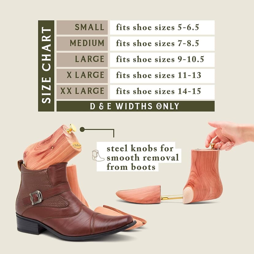 Stratton Boss Cedar Boot Tree For Men | Aromatic Red Cedar | Great Gift For Men!