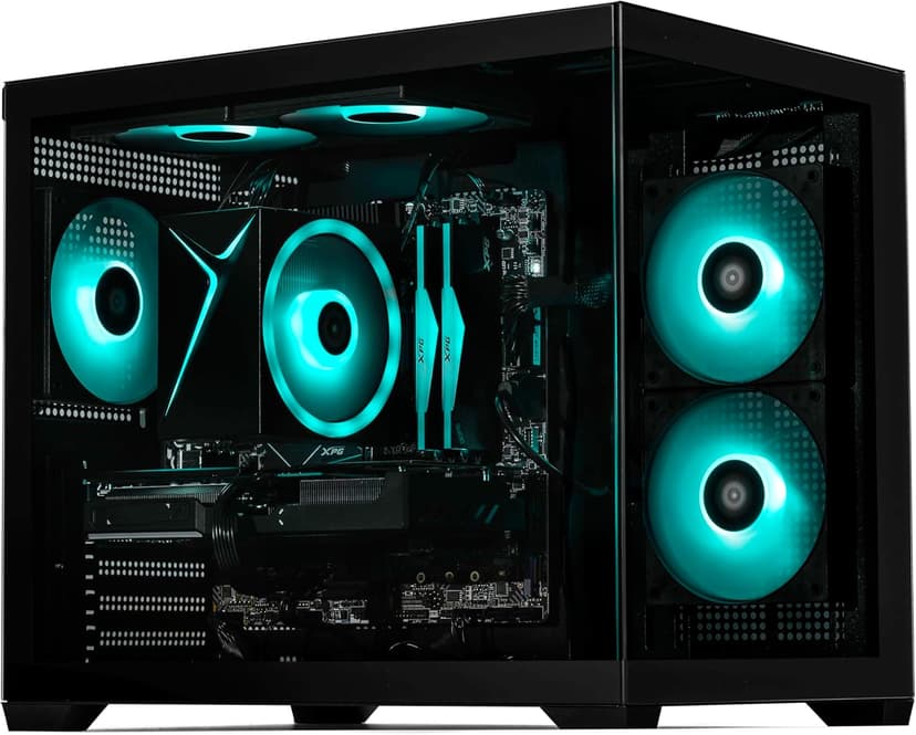 STORMCRAFT Sirius AI Gaming Desktop - Intel i5 14400F up to 4.7GHz, RTX 5060 GDDR7, 32GB DDR5 RGB 6000MHz, 1TB NVMe Gen4 SSD, Intel B760 Motherboard, 650W Gold PSU, Win 11 Home VR Ready