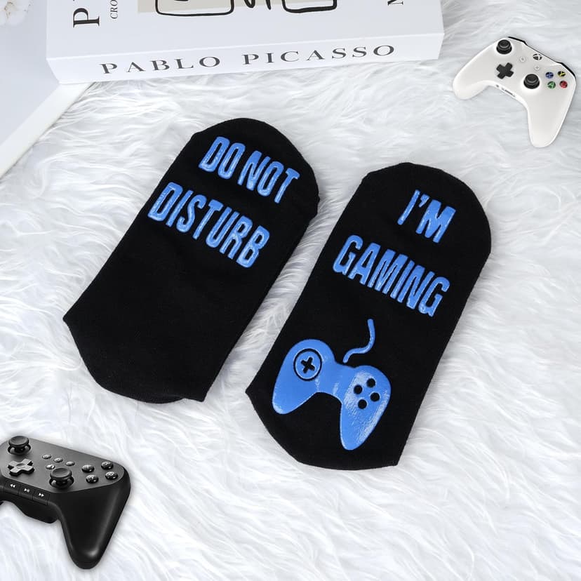 Nucinzua Birthday Gifts For Men,Do Not Disturb Im Gaming Socks for Men,Gamer,Teen Boys Gifts,Christmas Stocking Stuffers