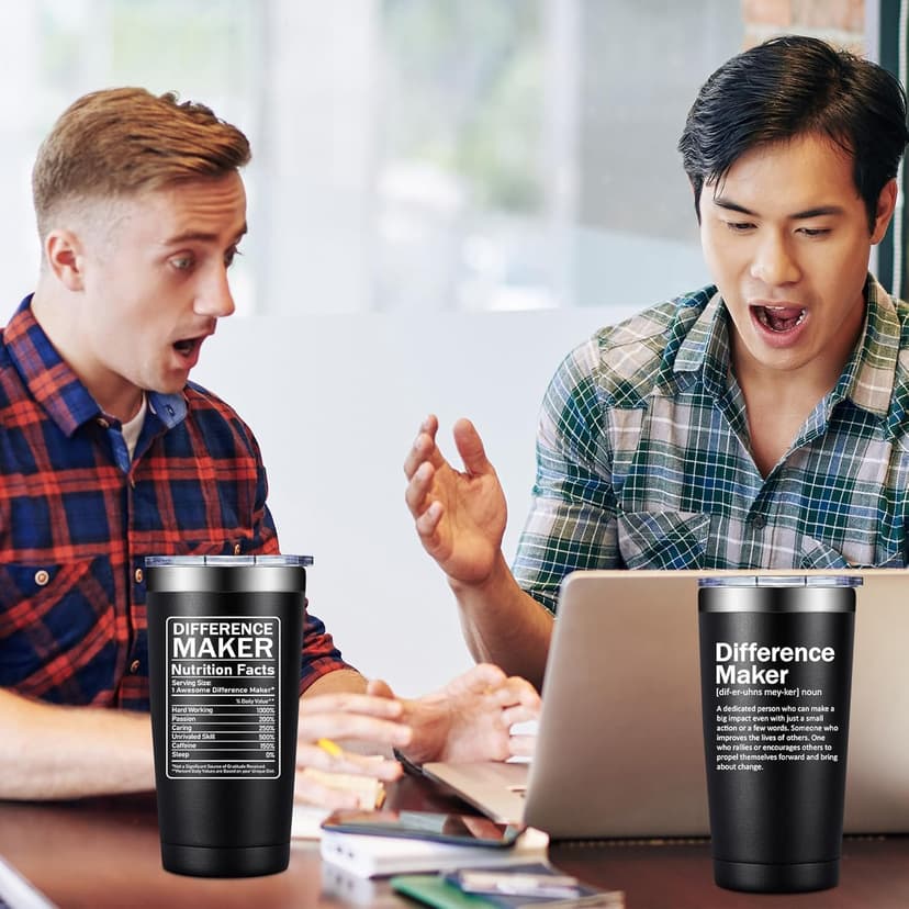 Grifarny Difference Maker Definition Tumbler Mug - Thank You Gifts for Men, Women - Appreciation, Inspirational Gifts for Boss, Employee, Teachers, Assistant Principal, Coworkers