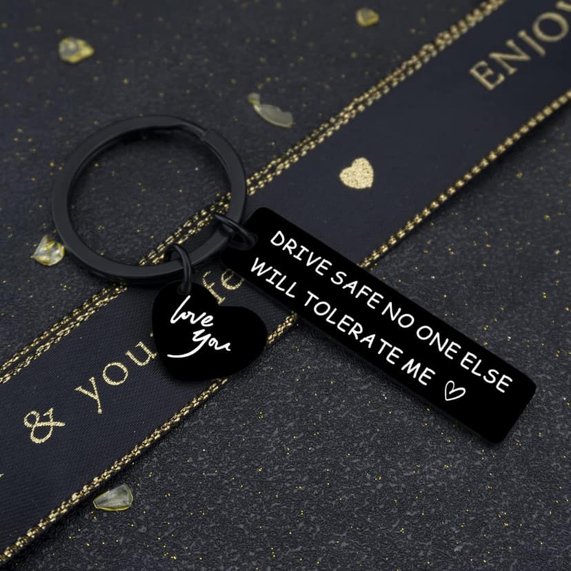 Mens Fathers Day Dad Gifts for Him Naughty Birthday Bf Gifts Anniversary Keychain for Men Sweetest Day for Him Husband Boy Friend Drive Safe Couples from Girlfriend Wife Gift Her Fiance Christmas