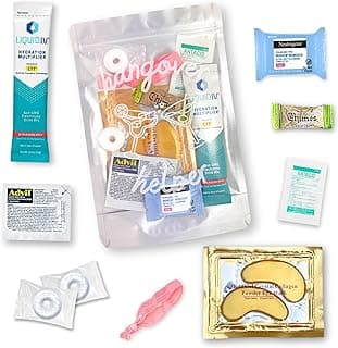 Hangover Kit (1 Pack) Pre Filled Party Favors, Goodie Bags, Gift for Bachelorette, Wedding, 21st Birthday, Girls Trip and All Celebrations