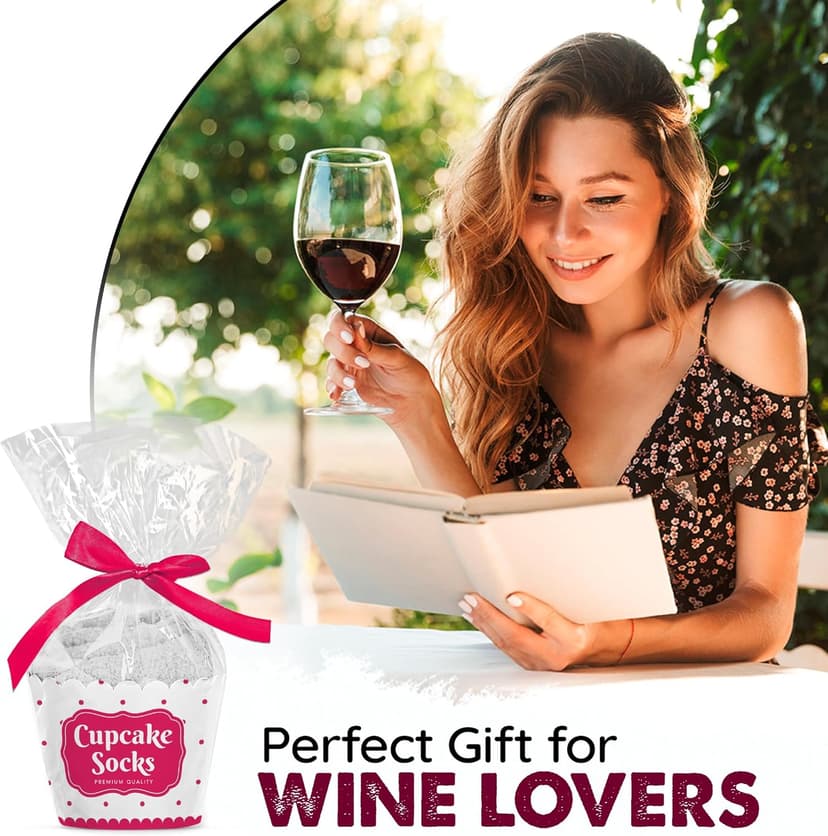 VICRAZY Wine Gifts for Men, Women - Funny Socks - Gifts for Lovers - Stuff, Stocking Stuffers