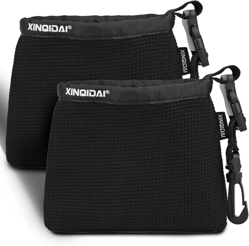 Golf Club and Golf Ball Cleaning Bag - Cleans Club Grooves, Waterproof Clean Face Tech, Detachable Clip, Machine Washable, Stay-Dry Exterior