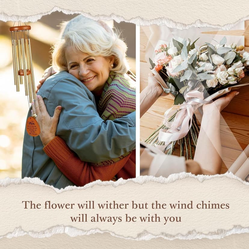 Gifts for Mom, Moms Wind Chimes, Mother's Day Best Gift for Mom, Mother Birthday Gift from Daughter Son, Love Reminder Gifts for Birthday Thanksgiving Christmas