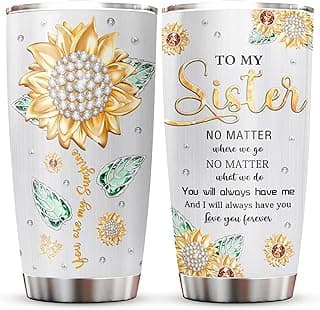 Muilzon Best Big/Little Sister Gifts from Sisters Tumblers 20oz - Cool/Funny Gifts for Sister from Brother Coffee Mug - Christmas Mothers Day Birthday Gift Ideas for Sis Cup
