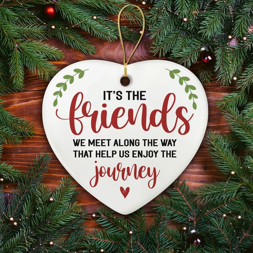 NewEleven Women - Friend Gifts Ornaments 2025 - Friendship Gifts for Friends, Birthday Gift for Women, Besties, Soul Sisters - Ceramic Christmas Ornaments