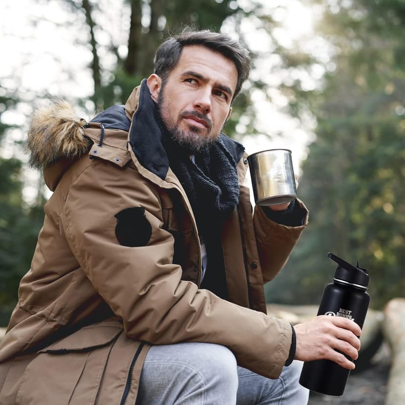 Best Bonus Dad Gifts From Daughter and Son, Tumbler 32 Oz Stainless Steel Insulated Water Bottle, Step Dad Gifts For Fathers Day and Birthday, Coffee Cup with Lid and Straw, Christmas Gift For Stepdad