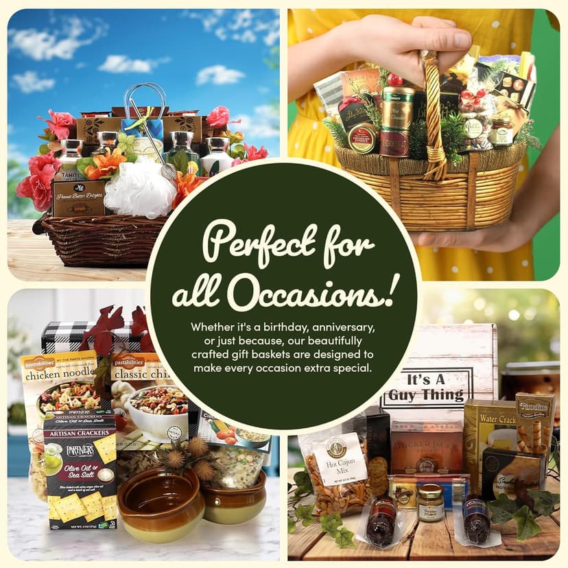 Gift Basket Village Get Well Soup Gift Basket – Includes Chicken Noodle, Chili, Chicken Pot Pie, & Enchilada Soup Mixes with Crackers, Ideal for Thank You Gifts or Bosses Day Gifts for Women