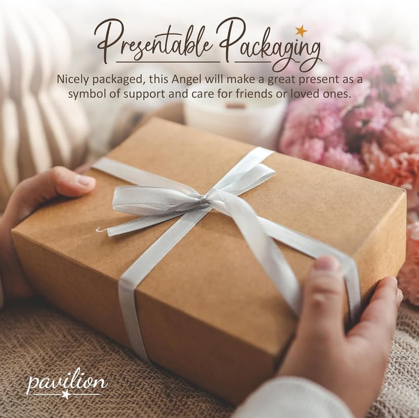 Pavilion Elements Angels Figurine - Guardian Angel Figure Display - Happy 60th Birthday May The Blessings of Today Bring You Joyful Tomorrows Printed Text, Collectibles Angel Figurines, 6"