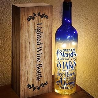 Christmas Gifts for Women - Best Friends Gifts 2025 - Wine Bottle Lights with Cork - Light Up Lamp Decor for Home Decorations - Birthday Friendship Unique Gift for Womens Men Sister Girls Boys Adults