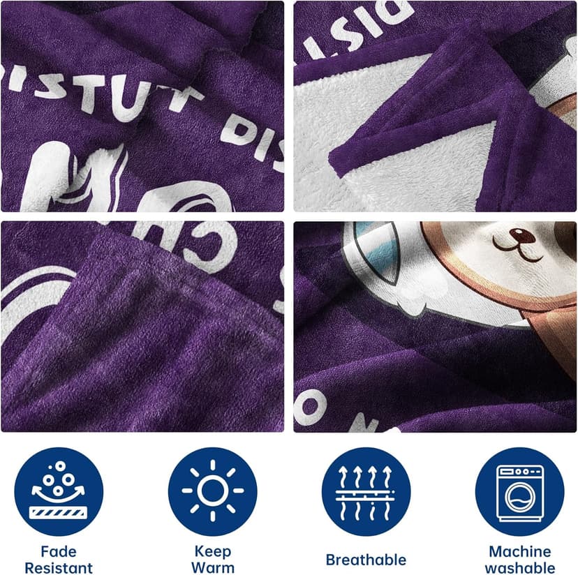 Funny Gifts for Mom Christmas, Mom is Charging Sloth Blanket, Birthday Gifts for Moms from Daguther Son, Moms Gift for Mothers Day, Soft Sloth Throws Blanket for Mother 60" x 50"