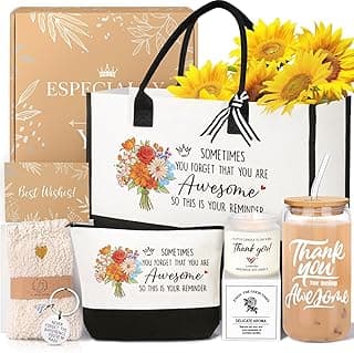 Thank You Gifts for Women, Employee Appreciation Gifts for Coworkers Teacher Nurse Boss Mom Farewell Retirement Thank You Gift Box, Canvas Tote Bag Tumbler Gratitude Gift Baskets