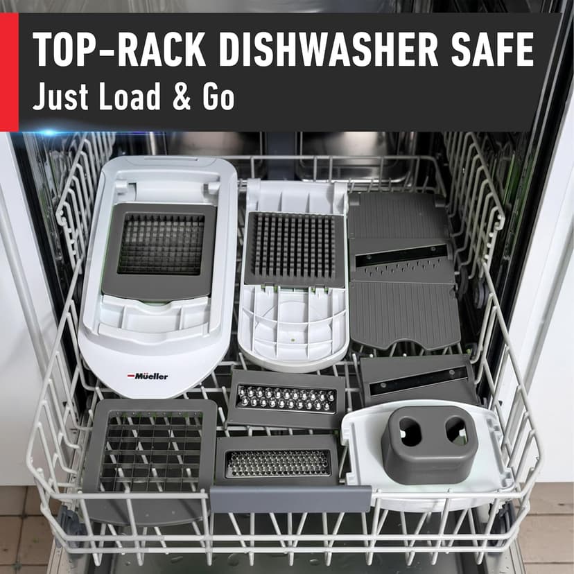 Mueller Pro-Series 10-in-1, 8 Blade Vegetable Chopper, Mandoline Slicer, Food Chopper with Container, Fruit Slicer, Kitchen Gadgets & Accessories, Home Essentials