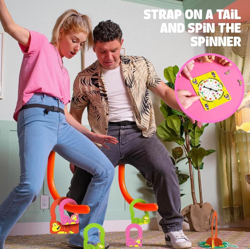 It's Bananas! The Monkey Tail Game - Funny, Fun Party & Family Board Game for Kids, Stocking Stuffer, Christmas, Thanksgiving, White Elephant, Girls Night, Birthday Gift, Gag, Novelty