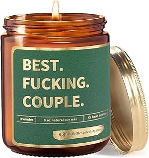 Funny Anniversary Candle for Couples - Funny Gift from Friends for Engagement or Anniversary - Best Couple Ever Thank You Present Idea for Him & Her, Fiance, Newly Engaged Candle for Couples