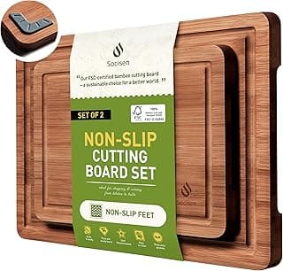 Bamboo Cutting Board Set Non Slip Feet Over Sink Gifts Best Mama Mommy Bonus Busy Mom Ever Christmas Xmas Birthday Law Step Stepmom Stepmother Who Have Everything Good Unique Useful Present