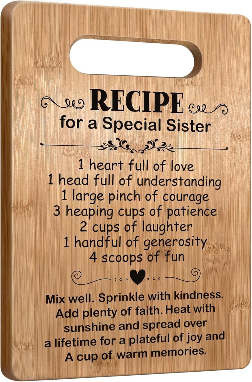 Sister Birthday Gifts from Sister, Friendship Gifts for Women, Sister Cutting Board Gifts, BFF Friend, Soul Sister, Sister Gifts for Women