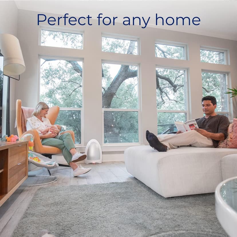 EyeVac Home Touchless Vacuum Automatic Dustpan - Great for Sweeping Pet Hair Food Dirt Kitchen - Ultra Fast & Powerful, No More Bending Down, Bagless, Corded, Automatic Sensors, 1000 Watt (White)