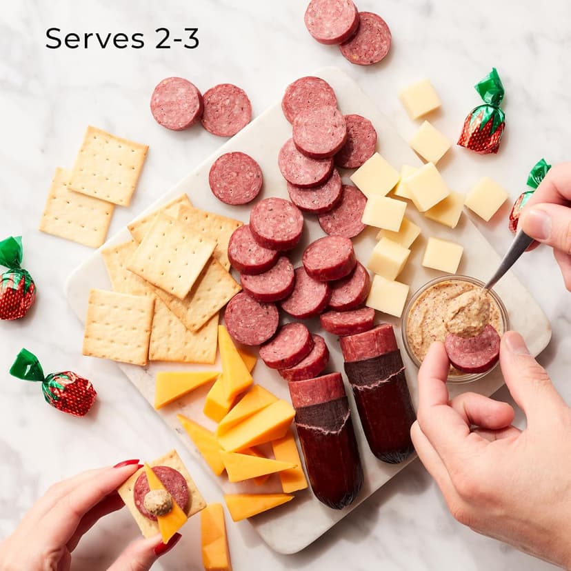 Hickory Farms Farmhouse Meat & Cheese Food Gift Basket (Small) - Box Set | Charcuterie Board Food | Summer Sausage | Father's Day | Mother's Day | Easter | Christmas | Holiday | Housewarming | Gourmet | Sympathy | Care Package