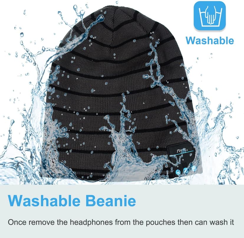 Rotibox Bluetooth Beanie Hat Wireless Headphone for Outdoor Sports Xmas Gifts