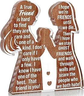 Friend Birthday Gifts for Women Friendship Best Friend Soul Sister Female Bestie BFF, Mothers Day Christmas Valentines Gifts Friends Forever Inspirational Cheer up Thank You Friend Plaque