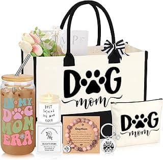 JoycuFF Dog Mom Gifts for Women, Mothers Day Birthday Christmas Gifts for Dog Mom Best Friend Sister Daughter Women Tote Bag